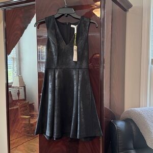 BCBGeneration Shimmering Charcoal Mini Dress